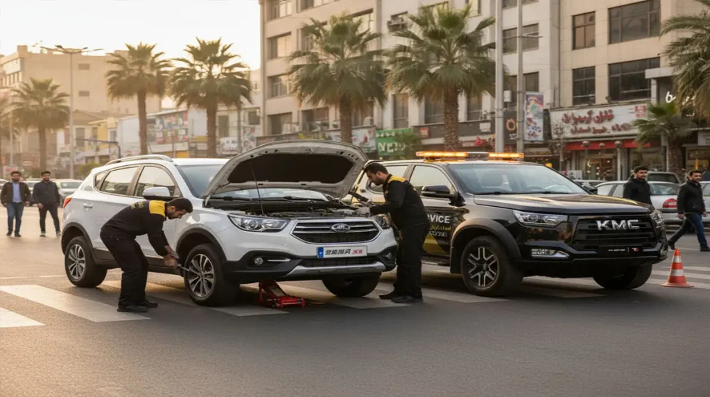 خدمات امداد خودرو کرمان موتور 13 امداد خودرو چک اس 3