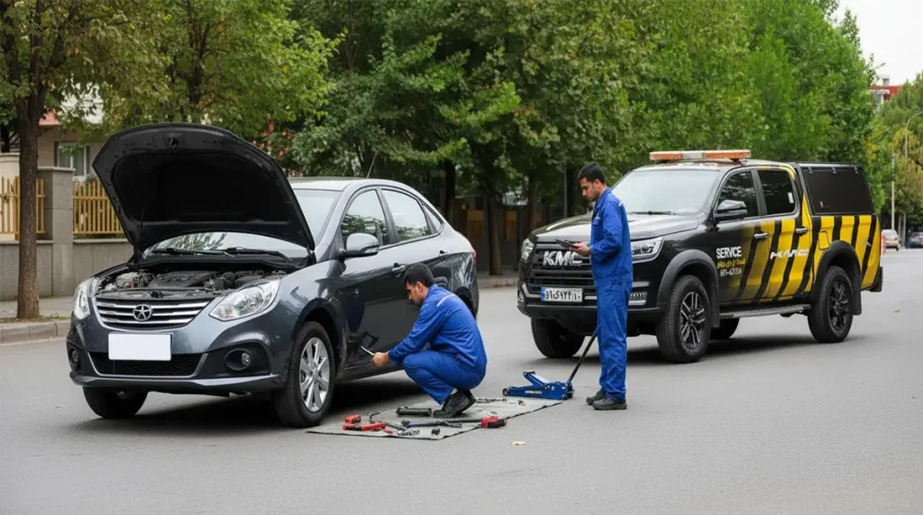 خدمات امداد خودرو کرمان موتور 14 امداد خودرو چک j4