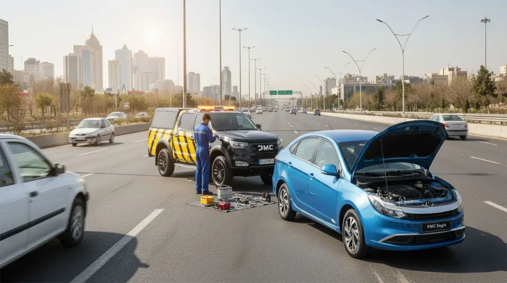 خدمات امداد خودرو کرمان موتور 1 امداد خودرو کی ام سی ایگل
